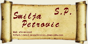 Smilja Petrović vizit kartica